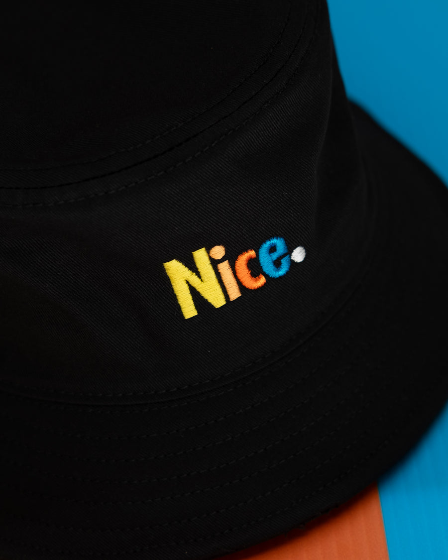 NICE. Bucket Hat  | Black